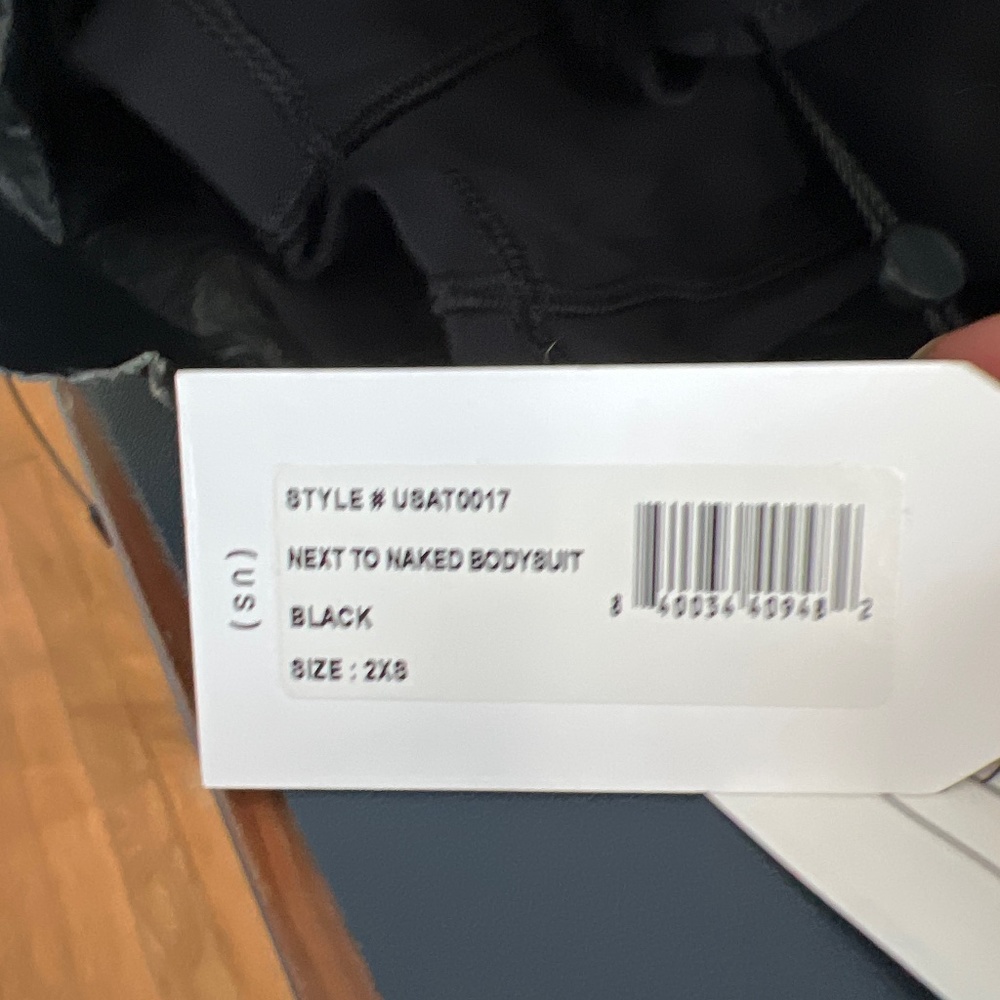NWT Universal Standard Next-to-Naked Bodysuit Black 2XS 6 8